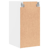 Wall Cabinet with Glass Doors White 35x37x68.5 cm - Low Angle