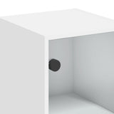 Wall Cabinet with Glass Doors White 35x37x68.5 cm - Extra Image