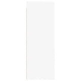 Wall Cabinet with Glass Doors White 35x37x100 cm