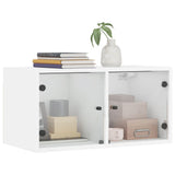 Wall Cabinets with Glass Doors 2 pcs White 68.5x37x35 cm - Top-Down View
