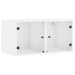 Wall Cabinets with Glass Doors 2 pcs White 68.5x37x35 cm