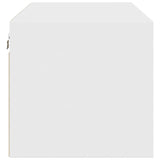 Wall Cabinet with Glass Doors White 102x37x35 cm