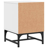 Bedside Cabinets with Glass Doors 2 pcs White 35x37x50 cm - Extra Image