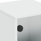 Bedside Cabinets with Glass Doors 2 pcs White 35x37x50 cm - Extra Image