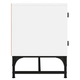 TV Cabinet with Glass Doors White 102x37x50 cm - Rear View