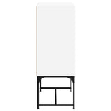 Side Cabinet with Glass Doors White 69x37x100 cm - Close-Up Angle