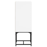 Side Cabinet with Glass Doors White 35x37x100 cm - Close-Up Angle