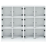 Bookcase with Doors White 136x37x109 cm Engineered Wood