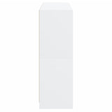 Bookcase with Doors White 136x37x109 cm Engineered Wood - Low Angle