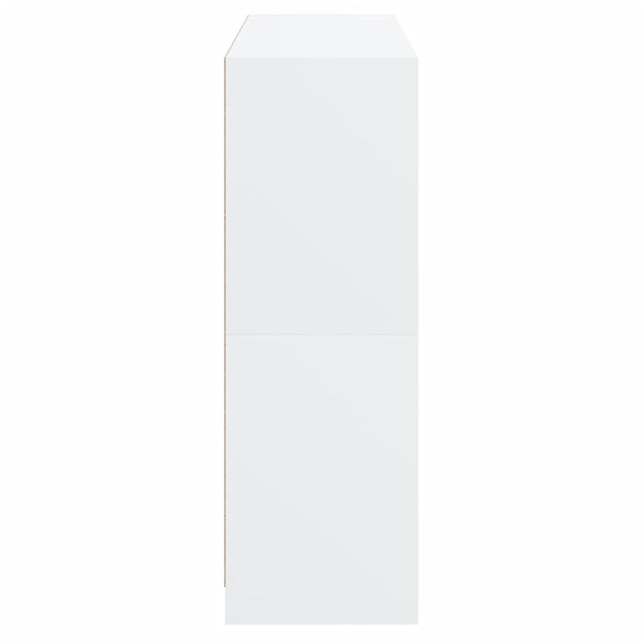 Bookcase with Doors White 136x37x109 cm Engineered Wood