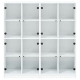 Bookcase with Doors White 136x37x142 cm Engineered Wood