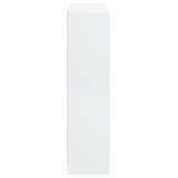 Bookcase with Doors White 136x37x142 cm Engineered Wood