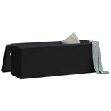 Storage Bench Foldable Black PVC - Top-Down View