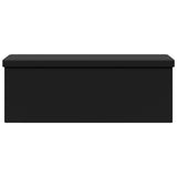 Storage Bench Foldable Black PVC