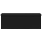 Storage Bench Foldable Black PVC
