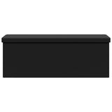 Storage Bench Foldable Black PVC - 45-Degree Angle