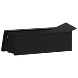 Storage Bench Foldable Black PVC - Low Angle