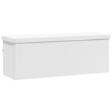 Storage Bench Foldable White PVC - Front View