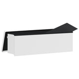 Storage Bench Foldable White PVC - Low Angle