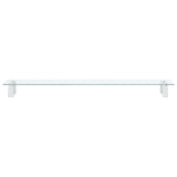 Monitor Stand White 100x20x8 cm Tempered Glass and Metal