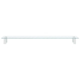 Monitor Stand White 100x20x8 cm Tempered Glass and Metal - Top-Down View