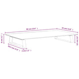 Monitor Stand White 60x35x8 cm Tempered Glass and Metal - Low Angle