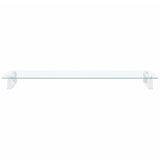 Monitor Stand White 100x35x8 cm Tempered Glass and Metal