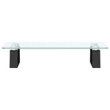 Monitor Stand Black 40x20x8 cm Tempered Glass and Metal - Top-Down View