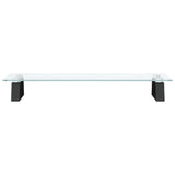 Monitor Stand Black 60x20x8 cm Tempered Glass and Metal - Top-Down View