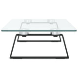 Monitor Stand Black 60x20x8 cm Tempered Glass and Metal - 45-Degree Angle