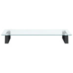 Monitor Stand Black 60x35x8 cm Tempered Glass and Metal