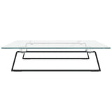 Monitor Stand Black 60x35x8 cm Tempered Glass and Metal