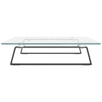 Monitor Stand Black 60x35x8 cm Tempered Glass and Metal