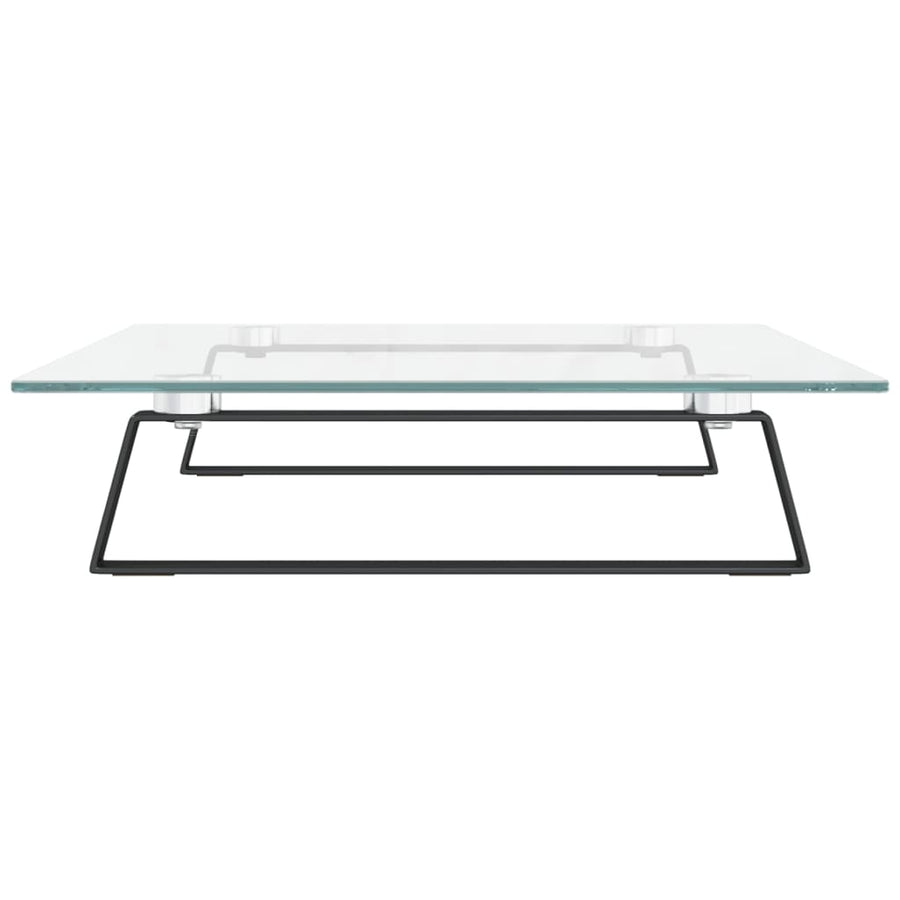 Monitor Stand Black 60x35x8 cm Tempered Glass and Metal