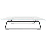 Monitor Stand Black 80x35x8 cm Tempered Glass and Metal