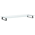 Monitor Stand Black 100x35x8 cm Tempered Glass and Metal