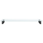 Monitor Stand Black 100x35x8 cm Tempered Glass and Metal