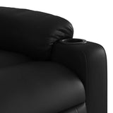 Stand up Massage Recliner Chair Black Faux Leather