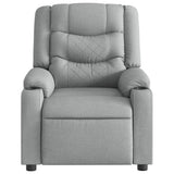 Massage Recliner Chair Light Grey Fabric