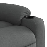 Massage Recliner Chair Dark Grey Fabric - Extra Image