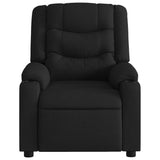 Massage Recliner Chair Black Fabric - Close-Up Angle