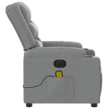 Electric Massage Recliner Chair Light Grey Fabric - Extra Image