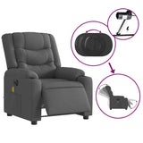 Electric Massage Recliner Chair Dark Grey Fabric - Rear View