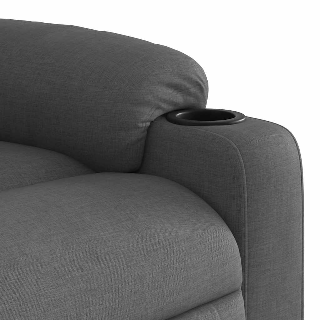 Electric Massage Recliner Chair Dark Grey Fabric