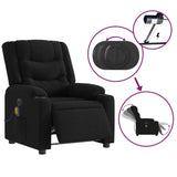 Electric Massage Recliner Chair Black Fabric - 45-Degree Angle