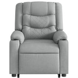 Stand up Massage Recliner Chair Light Grey Fabric - Low Angle