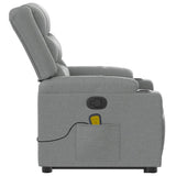 Stand up Massage Recliner Chair Light Grey Fabric - Extra Image