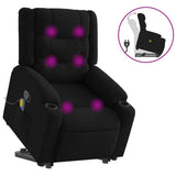Stand up Massage Recliner Chair Black Fabric - Front View