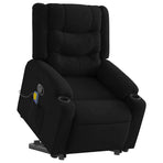 Stand up Massage Recliner Chair Black Fabric