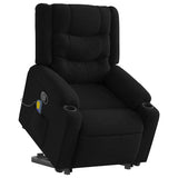 Stand up Massage Recliner Chair Black Fabric - Side View